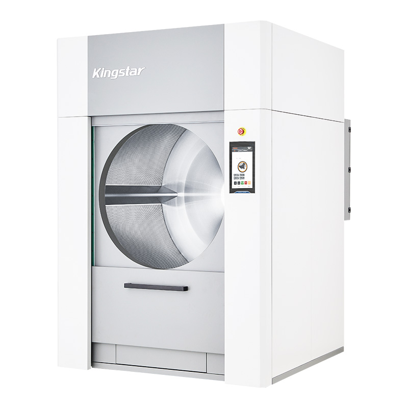 Czy pojedyncza suszarka bębnowa 100 kg jest wyposażona w niezbędne urządzenia zabezpieczające?